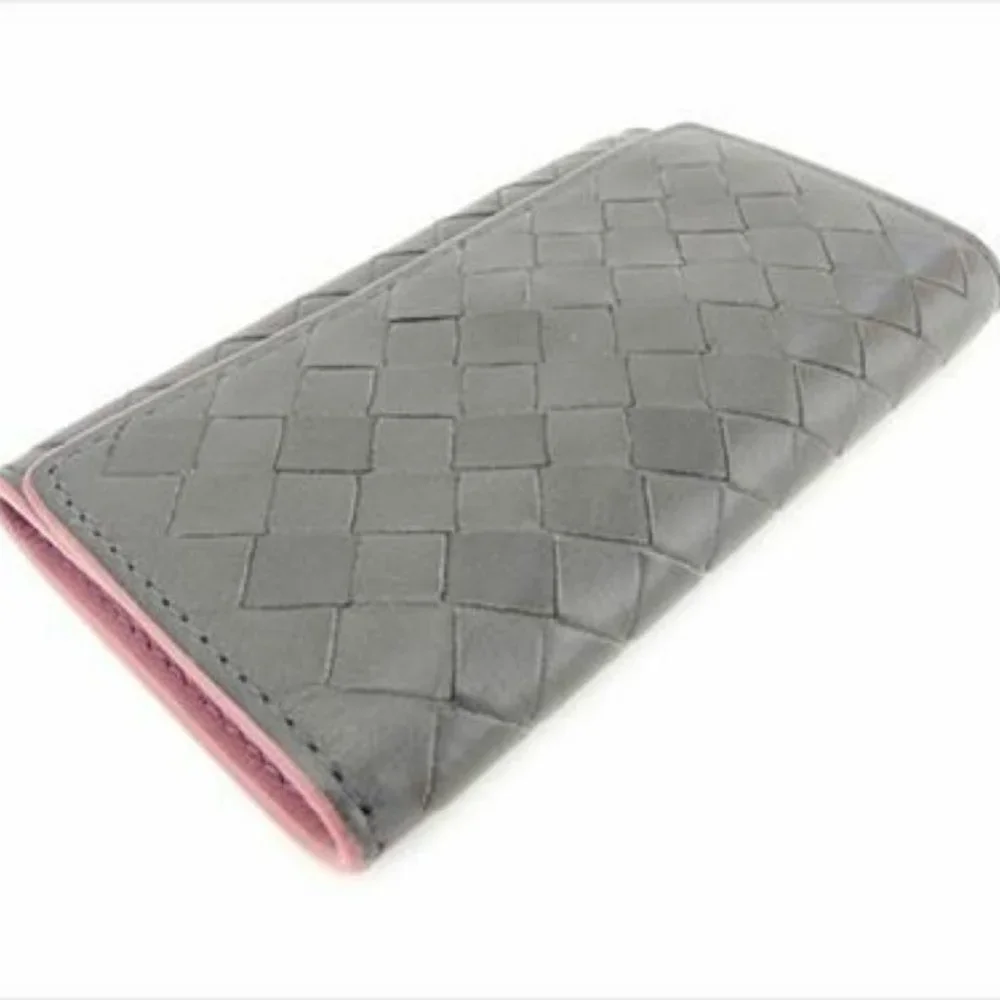 AUTH Bottega Veneta Keycase Keyholder Intrecciato Grey Woman